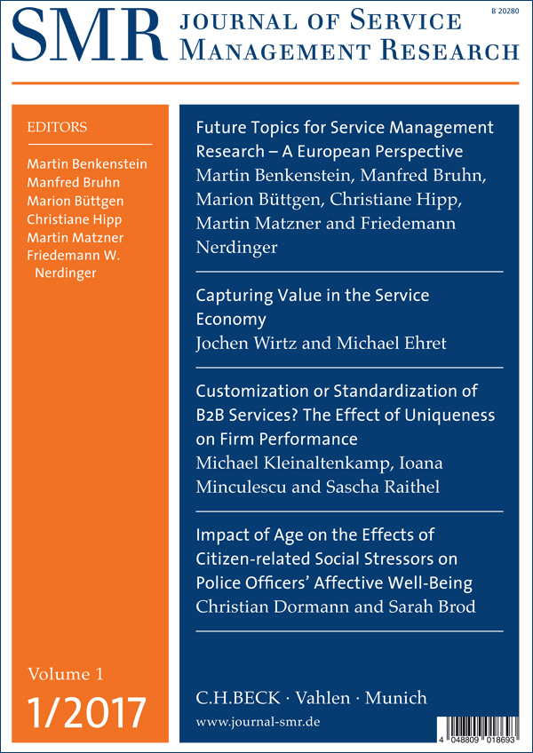 Towards entry "Launching the “Journal of Service Management Research”"