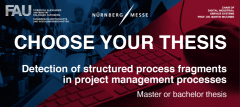 Towards entry "Apply for Bachelor/Master thesis with Dr. Johannes Christian Tenschert: Detection of structured process fragments in project management processes"